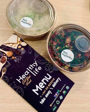 Buddha Bowl & Beans Salad! Ow Yes!😄 #Veganuary at Healthy Life Kitchen - Bio Store in Ayia Napa