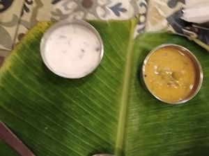 Kurma and raita at Namma Veetu Vasantha Bhavan in Kuala Lumpur