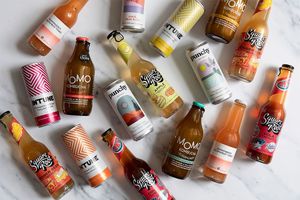 Intune CBD drinks, Square Root soda, Momo Kombucha, Punchy Drinks and Bermondsey Mixer Co. at Hipster Hamper Co in South East London
