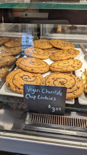 Vegan chocolate swirl chip cookies at Crave Coffee House & Bakery in Kingston