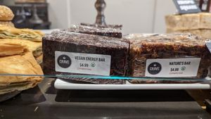 Vegan energy bars at Crave Coffee House & Bakery in Kingston