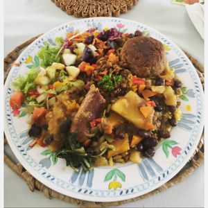 soul food at Vegan Cottage in Bridgetown
