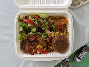 Lunch special! Lots of variety! at Vegan Cottage in Bridgetown