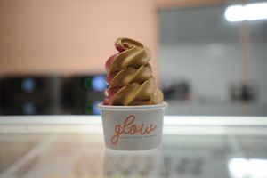 Cranberry Pomegranate(Vegan) swirled with Gingerbread(Vegan)  at g.l.o.w. in Miami