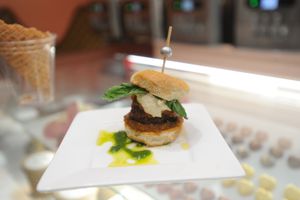 Impossible Meatball Slider(Vegan) at g.l.o.w. in Miami