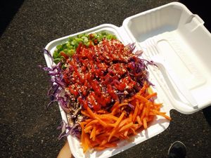 a huge bowl at Native Bowl - Food Cart in Portland