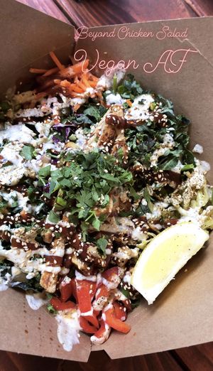 Beyond chicken Bbq salad at Native Bowl - Food Cart in Portland