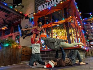 Acro vegans flying at Flyrite. at Flyrite in Austin