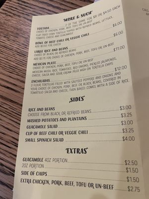 Menu 3 at John's Tex Mex in Rochester