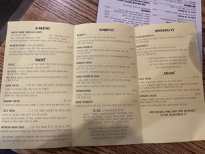 Menu 2021 at John's Tex Mex in Rochester