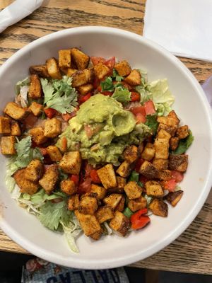 Burrito bowl- pick your own toppings, potatoes extra   at John's Tex Mex in Rochester