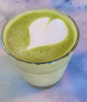 Matcha latte with oat milk 🍵  at Brunchoteket in Gothenburg