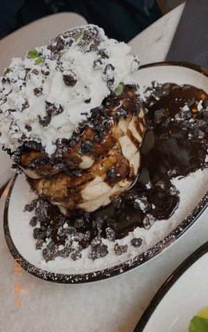 Vegan Oreo pancakes 🤤  at Brunchoteket in Gothenburg