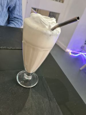 Vanilla milkshake at Green Island Bistro in Rhuddlan