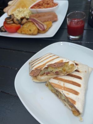 Breckfast Wrap at Green Island Bistro in Rhuddlan