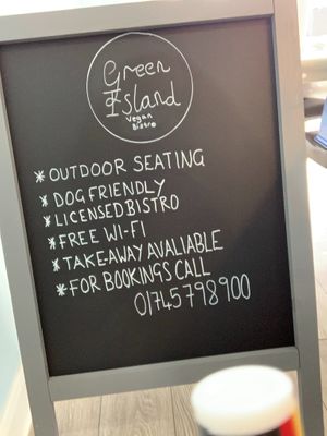 Dog friendly  at Green Island Bistro in Rhuddlan