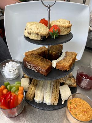 Afternoon tea  at Green Island Bistro in Rhuddlan