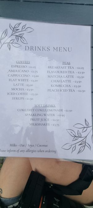 Drinks menu 2 at Green Island Bistro in Rhuddlan
