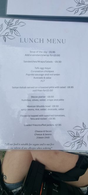 Lunch menu at Green Island Bistro in Rhuddlan