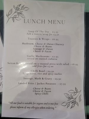Lunch Menu at Green Island Bistro in Rhuddlan