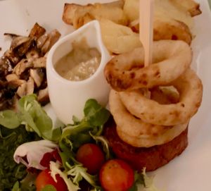 Juicy marble and peppercorn saucee  at Green Island Bistro in Rhuddlan