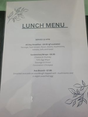 Lunch Menu at Green Island Bistro in Rhuddlan