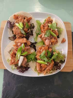 Mini Jackfruit Tacos at Green Island Bistro in Rhuddlan