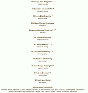 Dressing at Salatkind in Ingolstadt