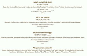 Salads of the Season (Autumn/ Winter 2020) at Salatkind in Ingolstadt
