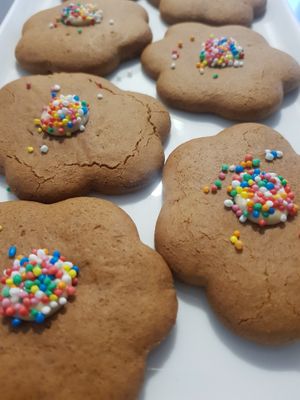 Vegan & gluten free gingerbread flowers. at A Good Little Thing in Tootgarook