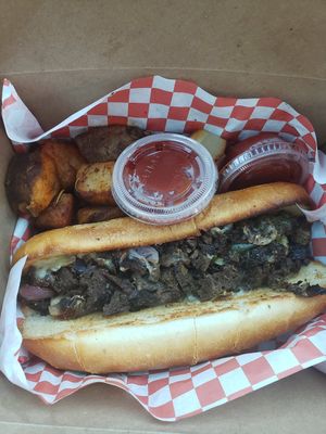 Vegan cheese steak at Lolly's Pantry in North Palm Beach