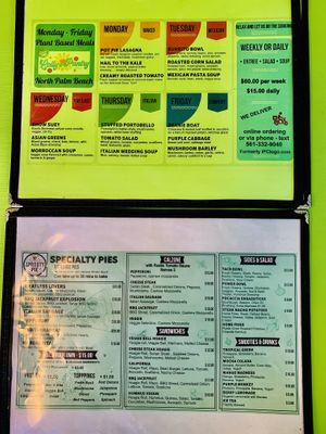 Full menu at Lolly's Pantry in North Palm Beach
