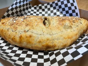 Calzone at Lolly's Pantry in North Palm Beach