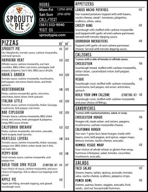 Menu page 1 at Lolly's Pantry in North Palm Beach