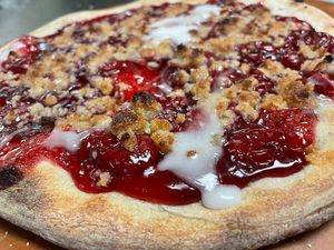 Sweey Cherry Pie with any choice of sourdough, gluten-free or spelt crust! at Lolly's Pantry in North Palm Beach