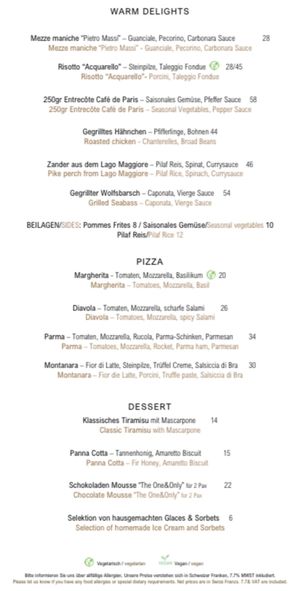 Menu part 2  at La Clav in Flims