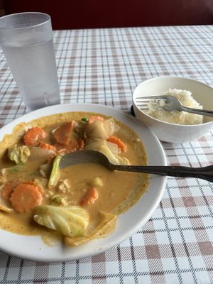 Massam curry was a little salty, otherwise very tasty. The salad rolls were disappointing, iceberg lettuce, shredded carrots and tofu, left me wanting. I’ll come back clean & cut at Best Thai in Lincoln City