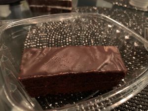 Vegan chocolate truffle pastry  at Dessert Directory in Vancouver