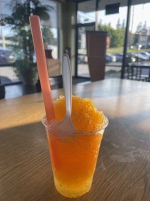 mango shaved ice   at Waka-Waka Snack-Bar in Everett