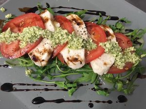 Cashew Mozarella Caprese  at Viasko - Bar und Restaurant in Berlin