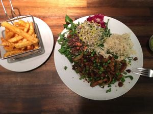 Pommes, Gyros, Salat at Viasko - Bar und Restaurant in Berlin