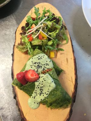 Homemade Spinach Crêpes at Viasko - Bar und Restaurant in Berlin