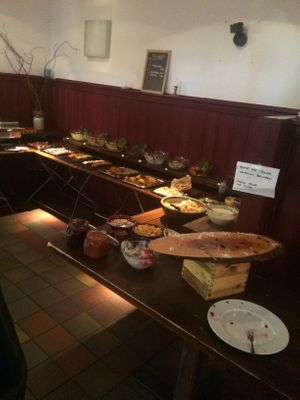 The overall spread of the brunch buffet at Viasko - Bar und Restaurant in Berlin