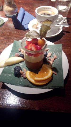 Dessert and coffee. at Viasko - Bar und Restaurant in Berlin