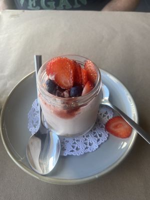 Vegan cheesecake!  at O Meu Boteco in Monte Gordo