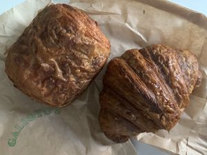 Vegan croissants at Galioto's Delicatessen in New York City