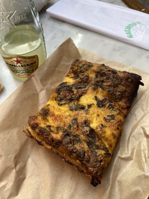 Mushroom quiche at Galioto's Delicatessen in New York City