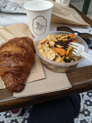 Croissant & roasted veggies at Galioto's Delicatessen in New York City