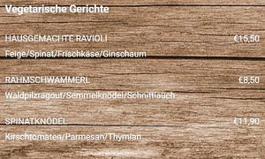 Vegetarian dishes at Schanzer Rutschn in Ingolstadt