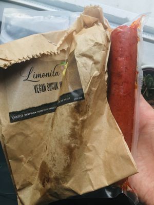 Vegan chorizo  at Limonita Vegan Kasap in Istanbul